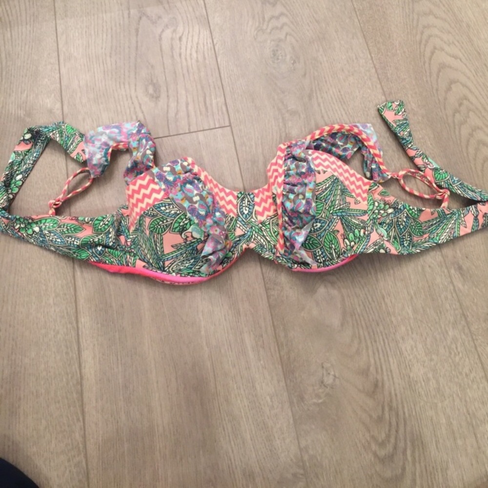 Maaji Printed Ruffled Bikini Top